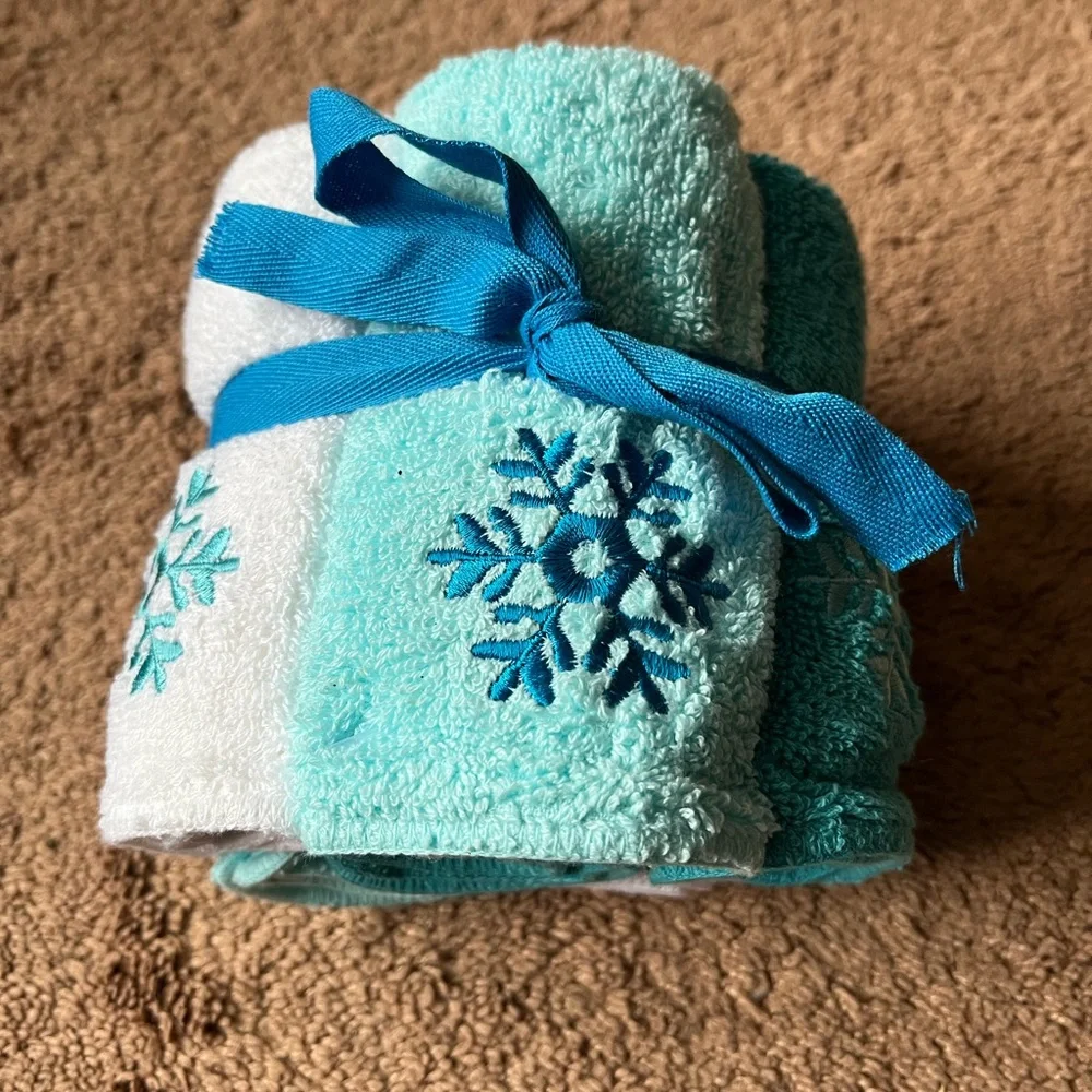 6 pack bundle - winter hand towels